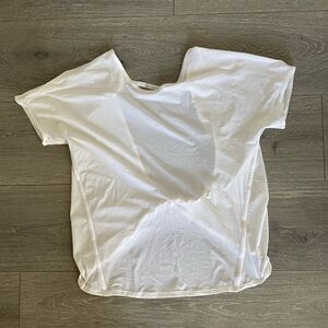 Lululemon open back sheer top in white